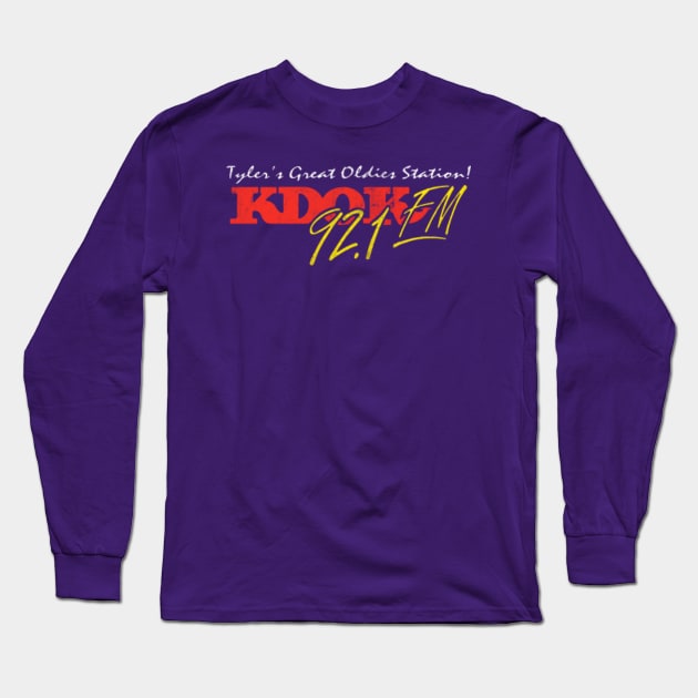 KDOK Tyler, TX / 80s Radio Station Long Sleeve T-Shirt by CultOfRomance